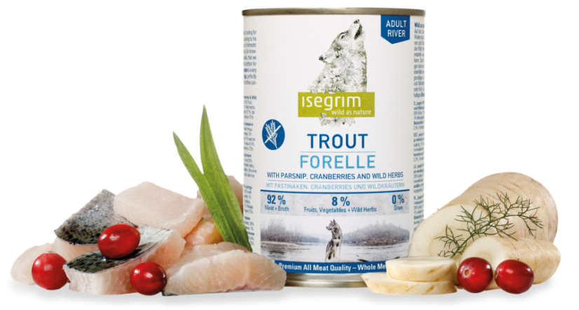 isegrim dog Adult, Pstruh- konzerva - Hmotnosť  g. :: 800 g