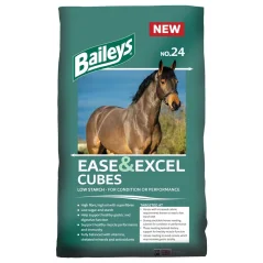 Baileys No.24 Ease & Excel Cubes – nízkoškrobové krmivo pre kone, vhodné pre kone so žalúdočnými vredmi (pelety)