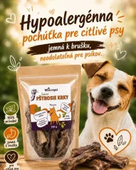 Sušené  pštrosie  krky - hypoalergénna maškrta pre psa