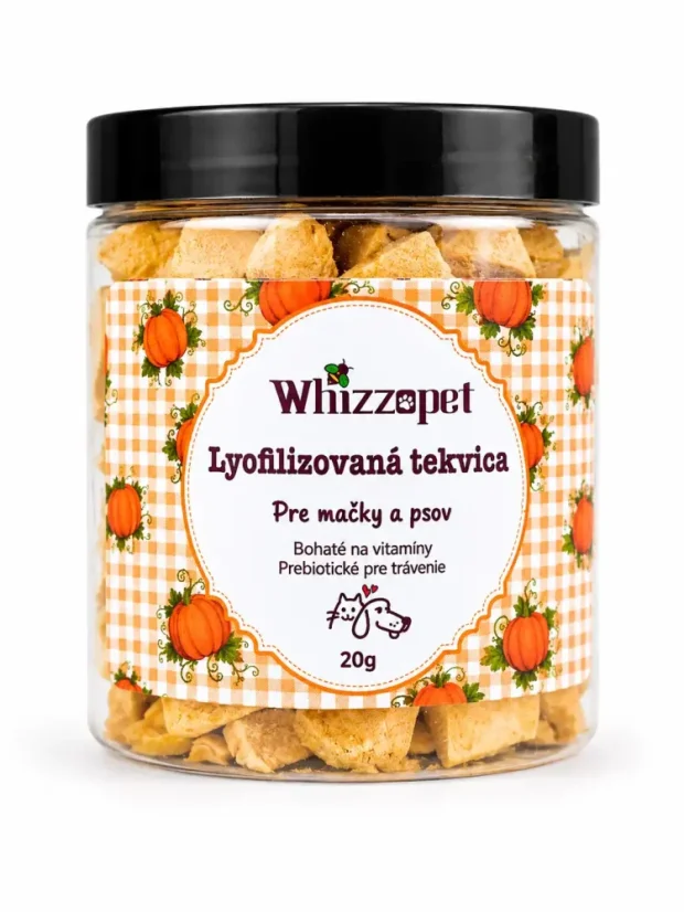 Lyofilizovaná tekvica – prírodná maškrta pre psov a mačky