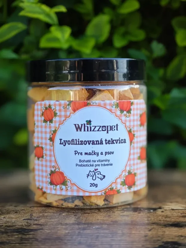 Lyofilizovaná tekvica – prírodná maškrta pre psov a mačky