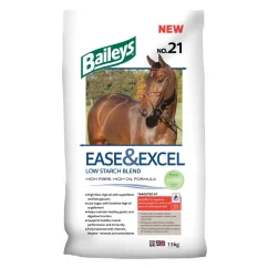 Baileys No.21 Ease & Excel Mix – nízkoškrobové müsli krmivo pre kone, vhodné pre kone so žalúdočnými vredmi.