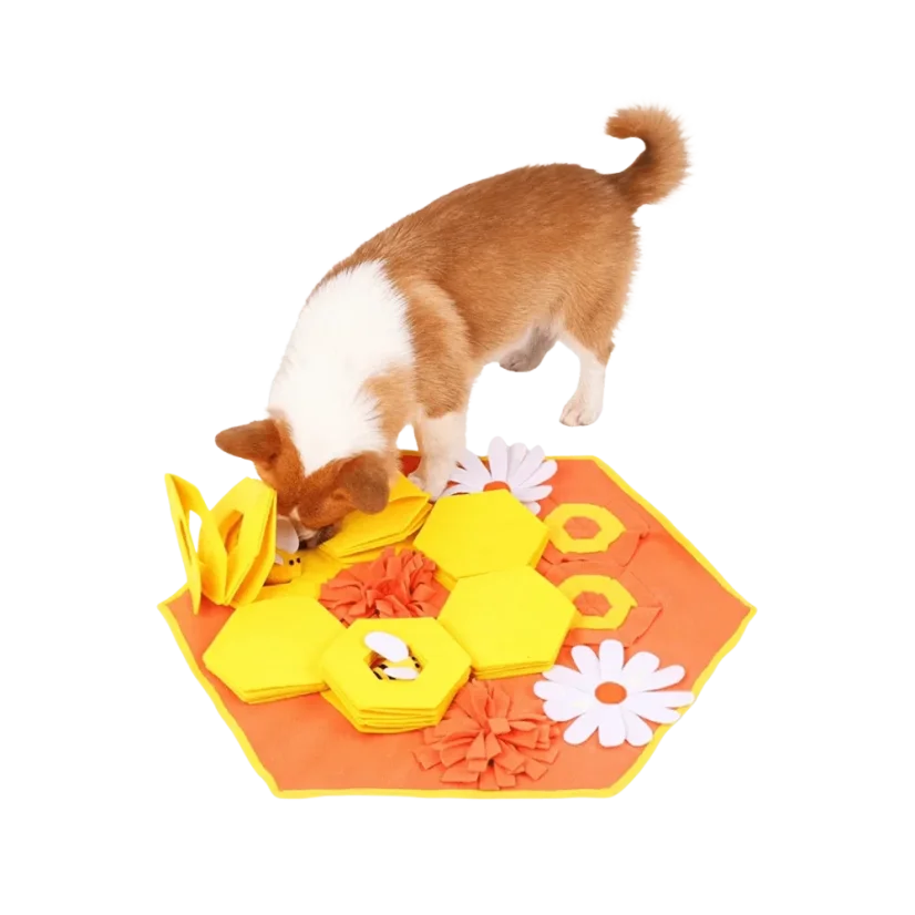 Koberec na ňuchanie s kvetmi a včelami