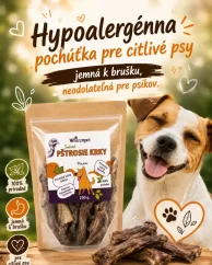 Sušené  pštrosie  krky - hypoalergénna maškrta pre psa