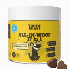 All-In-Woof 17 in 1 – komplex vitamínov, probiotík a živín pre psov – 60 ks – Therabeast